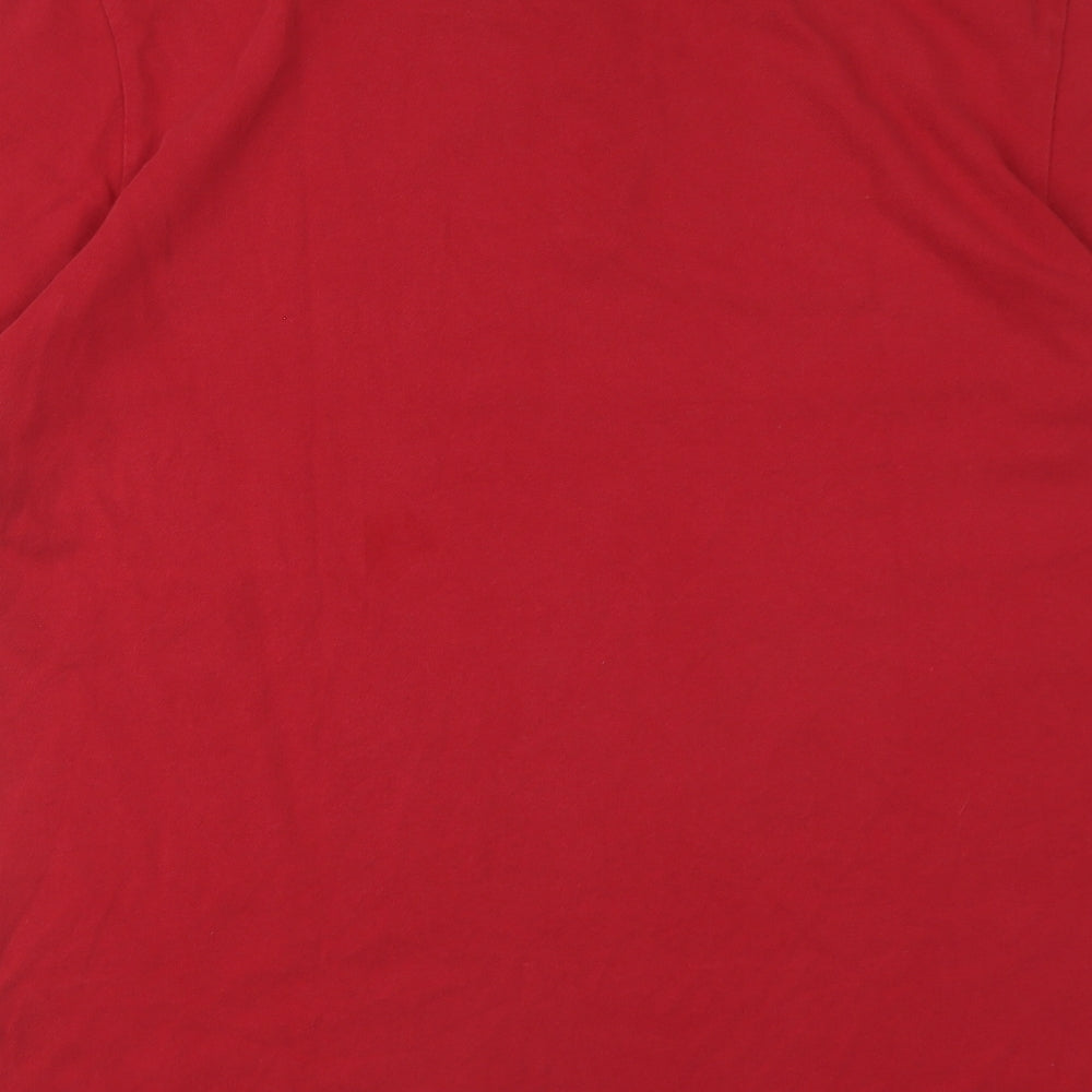 Gap Mens Red Cotton Polo Size XL Collared Button
