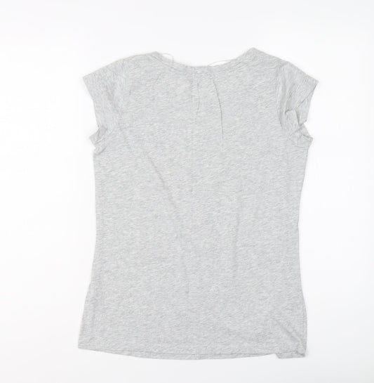 Womens UK Size 10 South Grey Basic T-Shirt