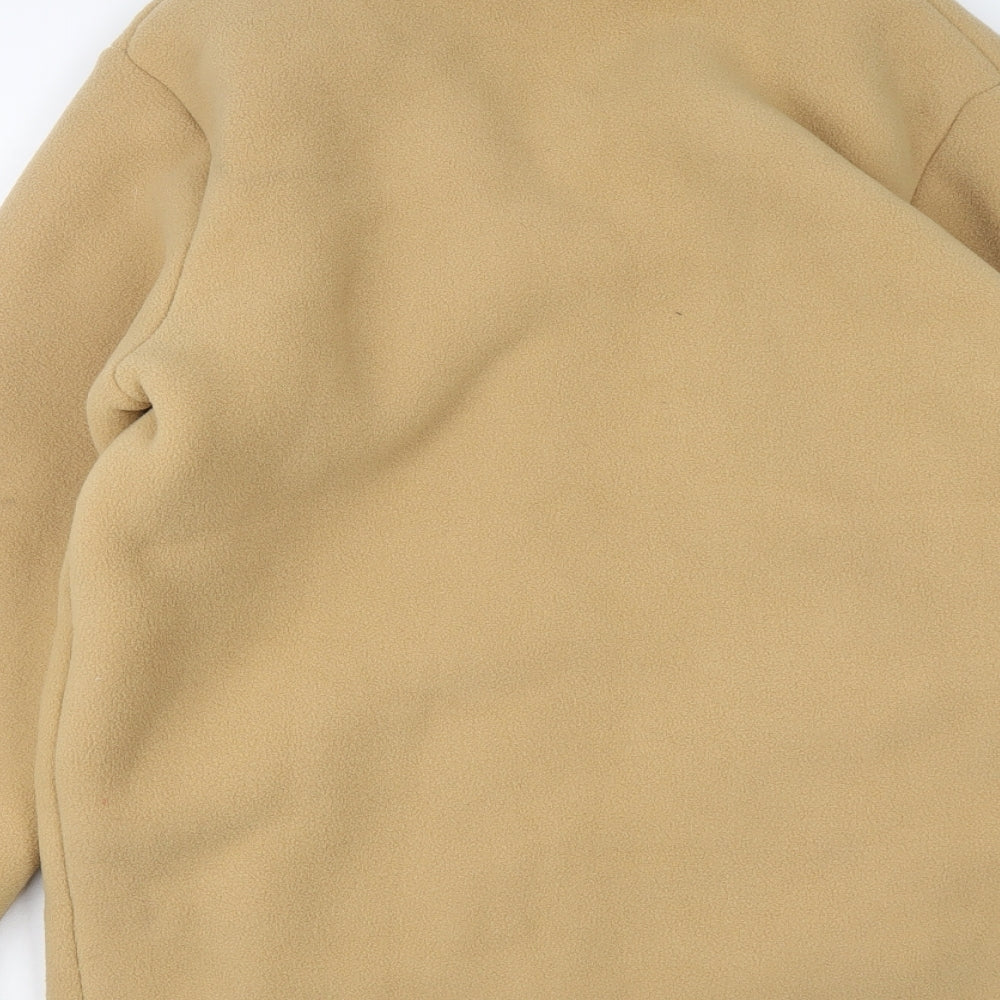 Classics Womens Beige Overcoat Coat Size 12 Button