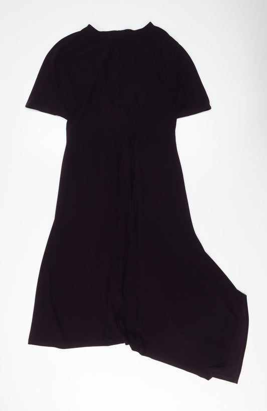 Topshop Womens Purple Polyester Trapeze & Swing Size 10 Round Neck Pullover