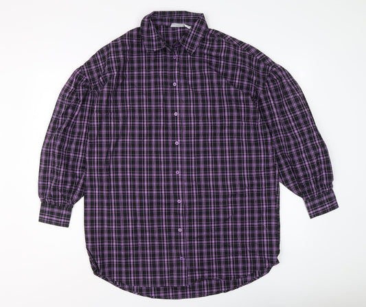 Womens UK Size S Noisy may Purple Basic Button-Up