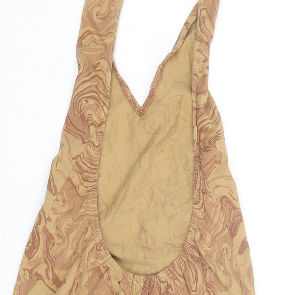 Womens UK Size XS Motel Brown Basic Tank