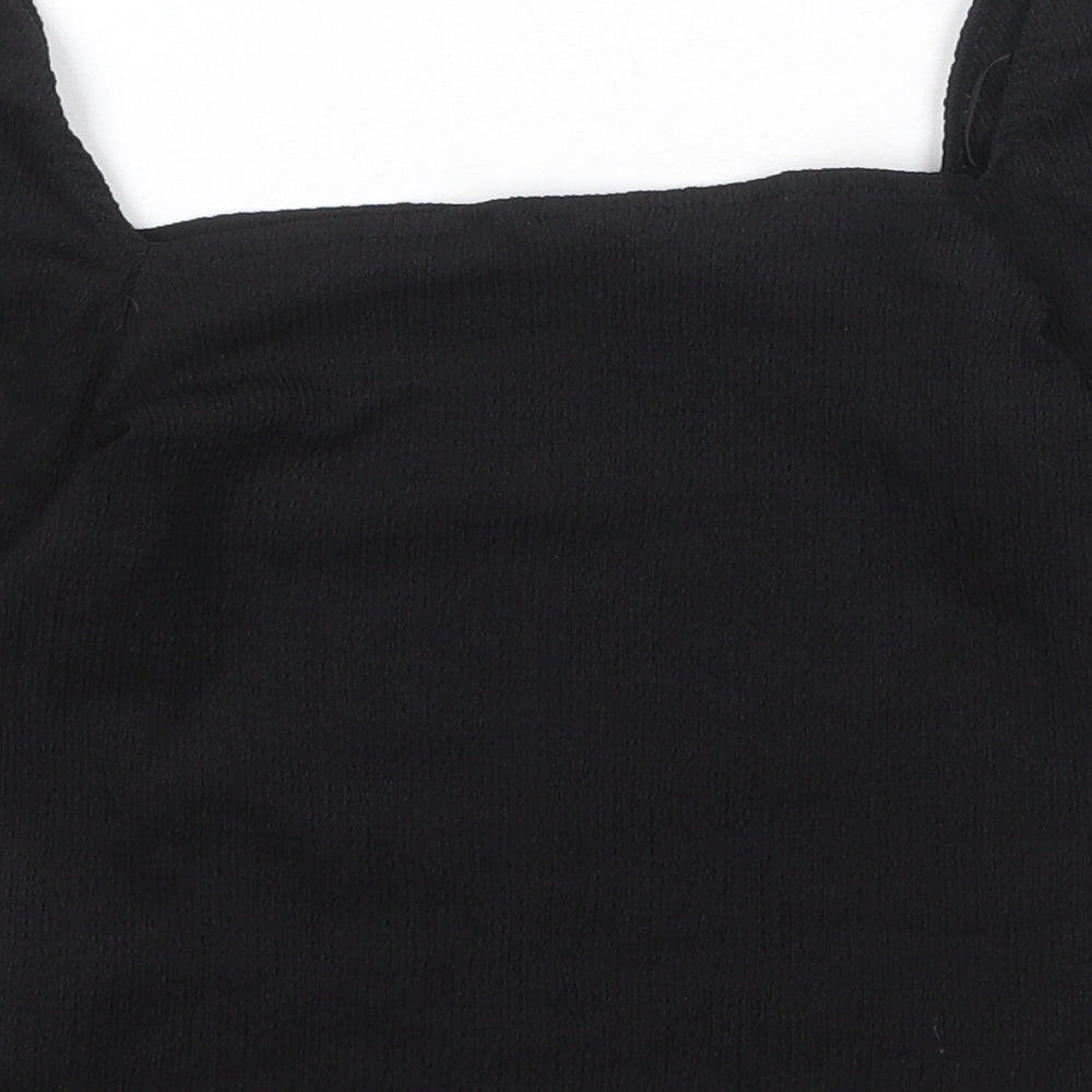 Womens UK Size S H&M Black Basic T-Shirt