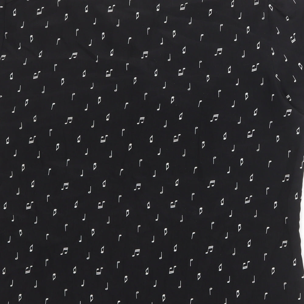 Womens UK Size 10 Marks and Spencer Black Basic T-Shirt