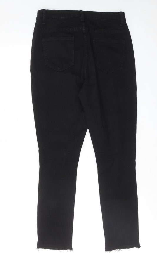 I SAW IT FIRST Womens Black Cotton Skinny Jeans Size 10 Regular Zip