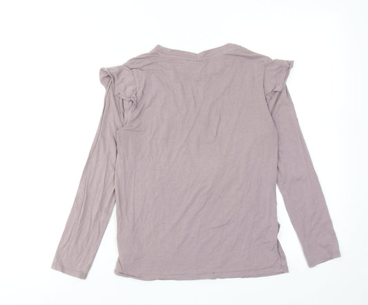 Womens UK Size 6 Topshop Purple Basic T-Shirt