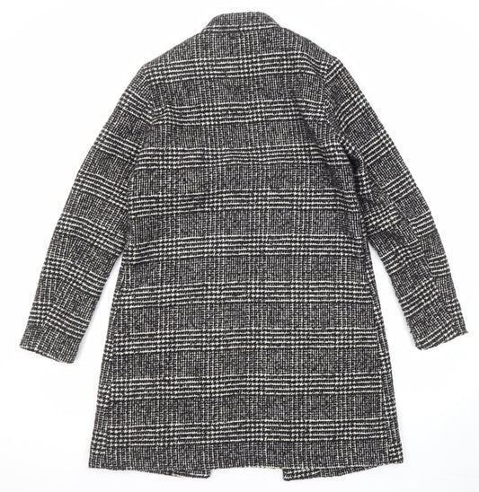 Womens UK Size 8 H&M Black Overcoat