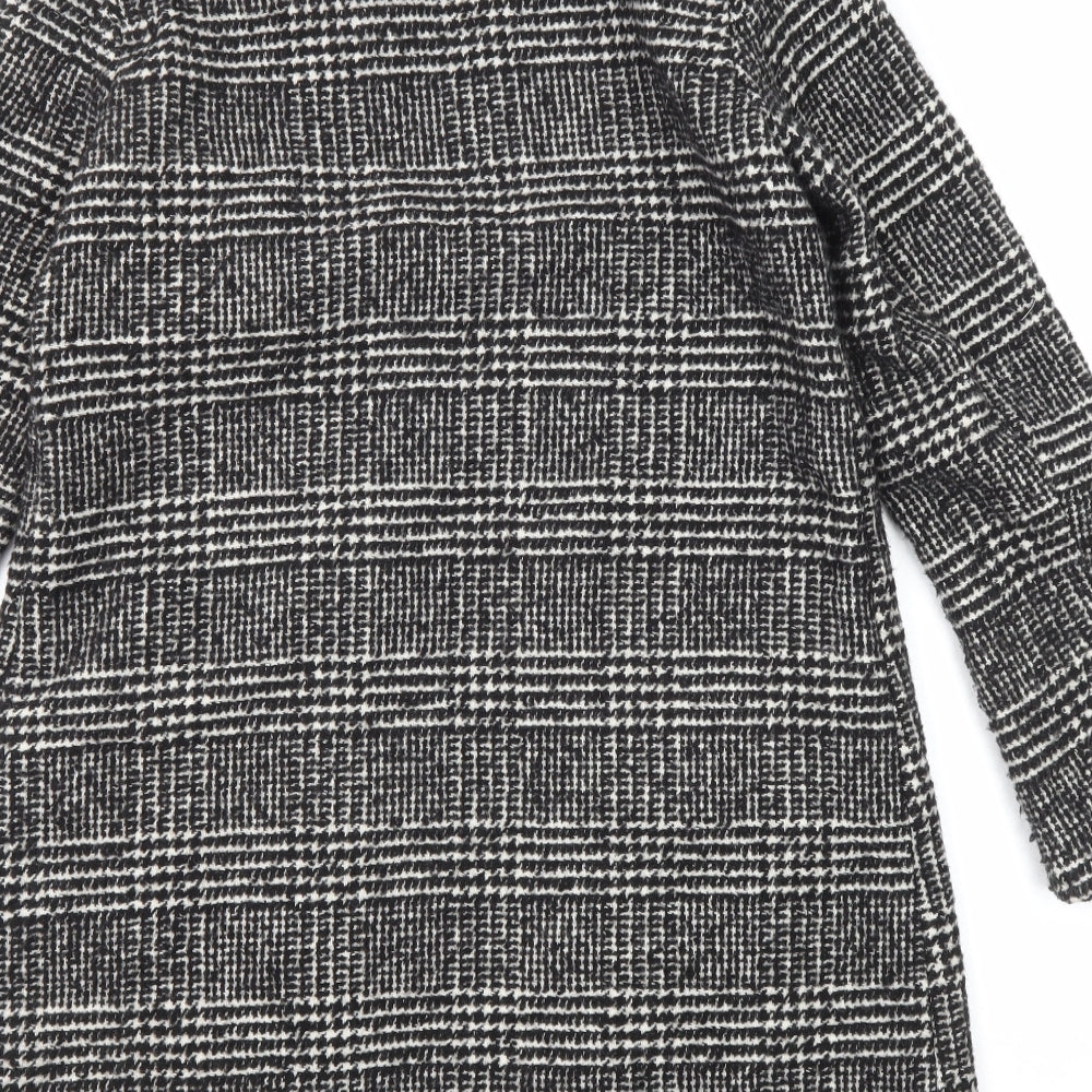 Womens UK Size 8 H&M Black Overcoat