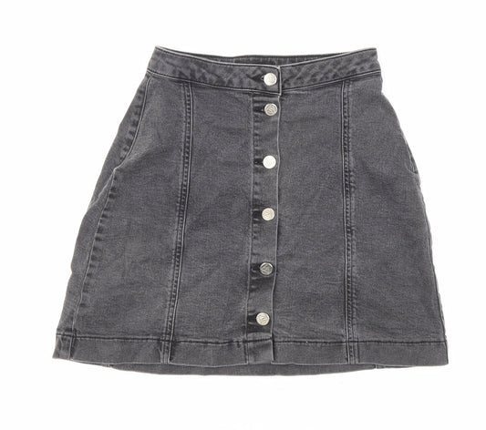 Womens UK Size 8 Missguided A-Line Denim Skirt