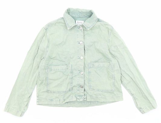 Womens UK Size S Pull&Bear Green Jacket