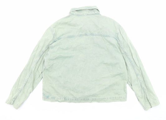 Pull&Bear Womens Green Jacket Size S Button