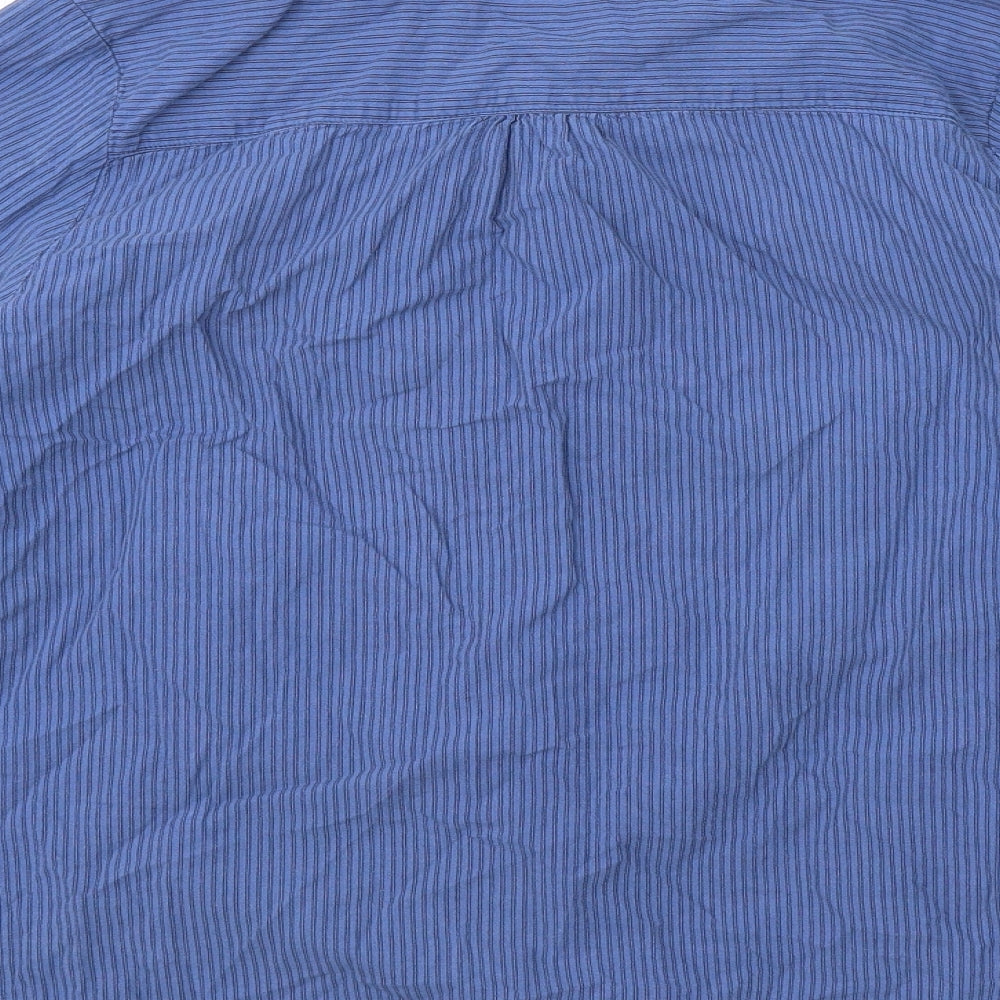 Womens UK Size 14 DASH Blue Basic Button-Up