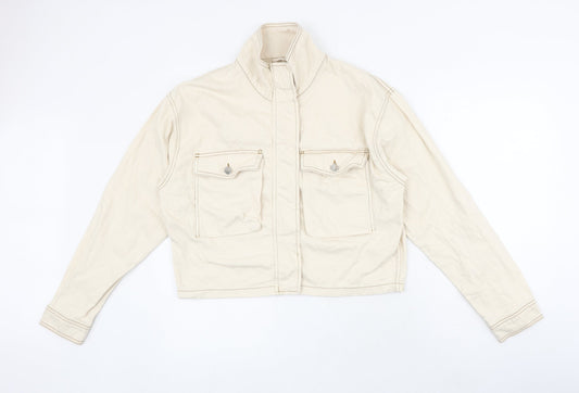 Womens UK Size M Topshop Ivory Jacket