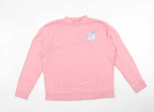 Womens UK Size L Lee Pink Pullover Sweatshirt