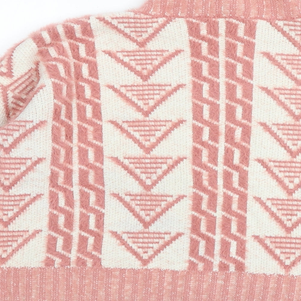 Womens UK Size 8 Fashion Union Pink Pullover Jumper
