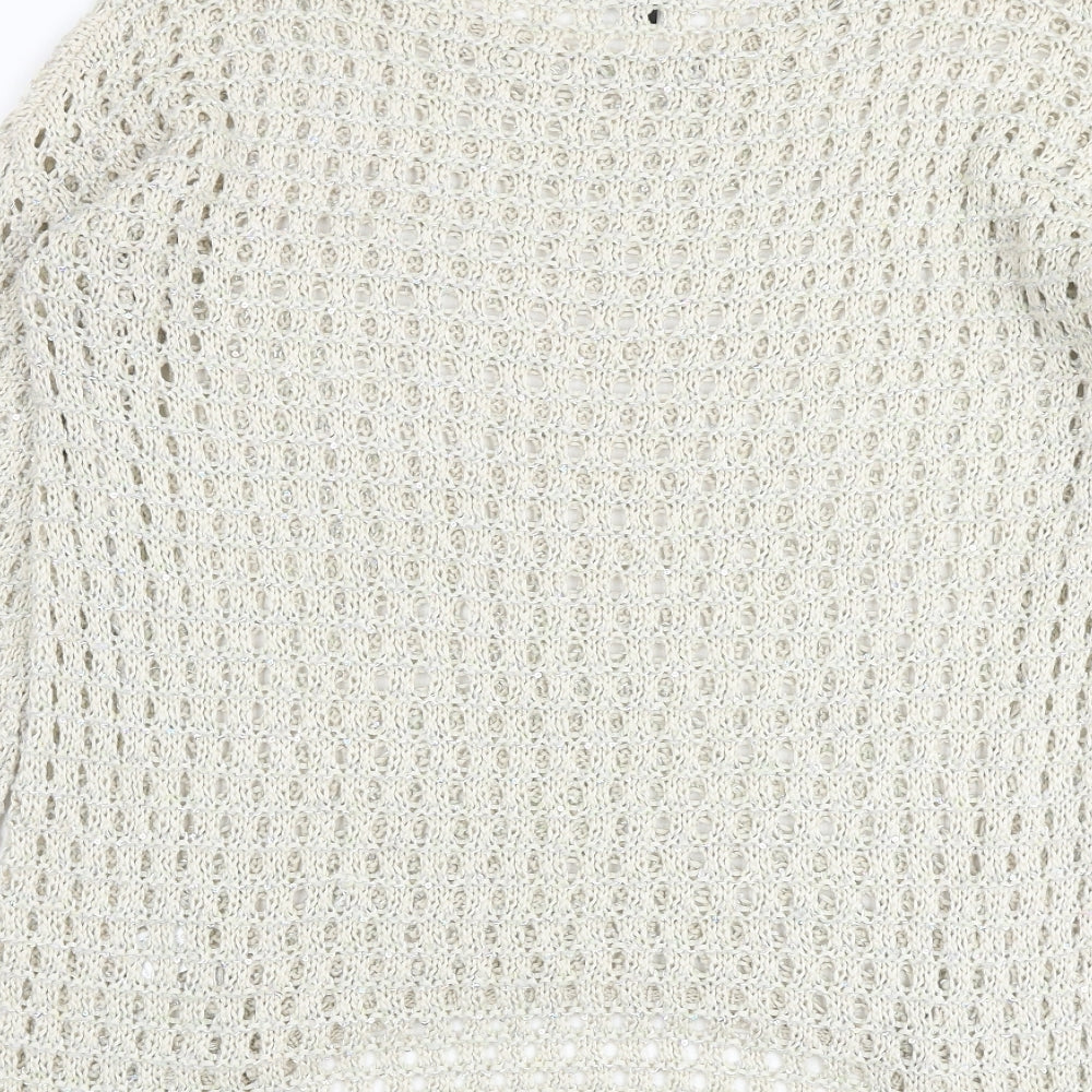 Womens UK Size 14 Warehouse Beige Pullover Jumper
