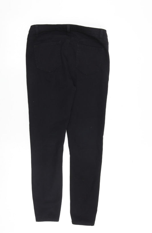 Denim & Co. Womens Black Cotton Skinny Jeans Size 10 Regular Zip