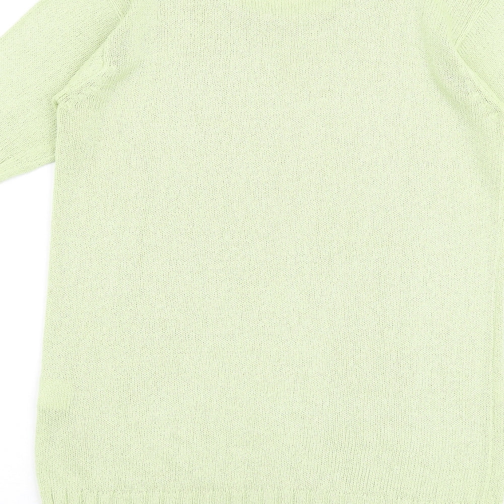 Isabelle Rose Collection Womens Green Round Neck Acrylic Pullover Jumper Size S