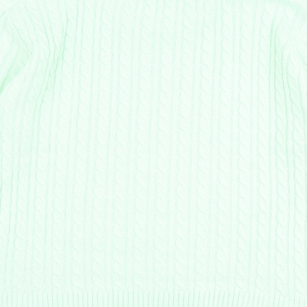 Womens UK Size M Pure & Natural Green Pullover Jumper