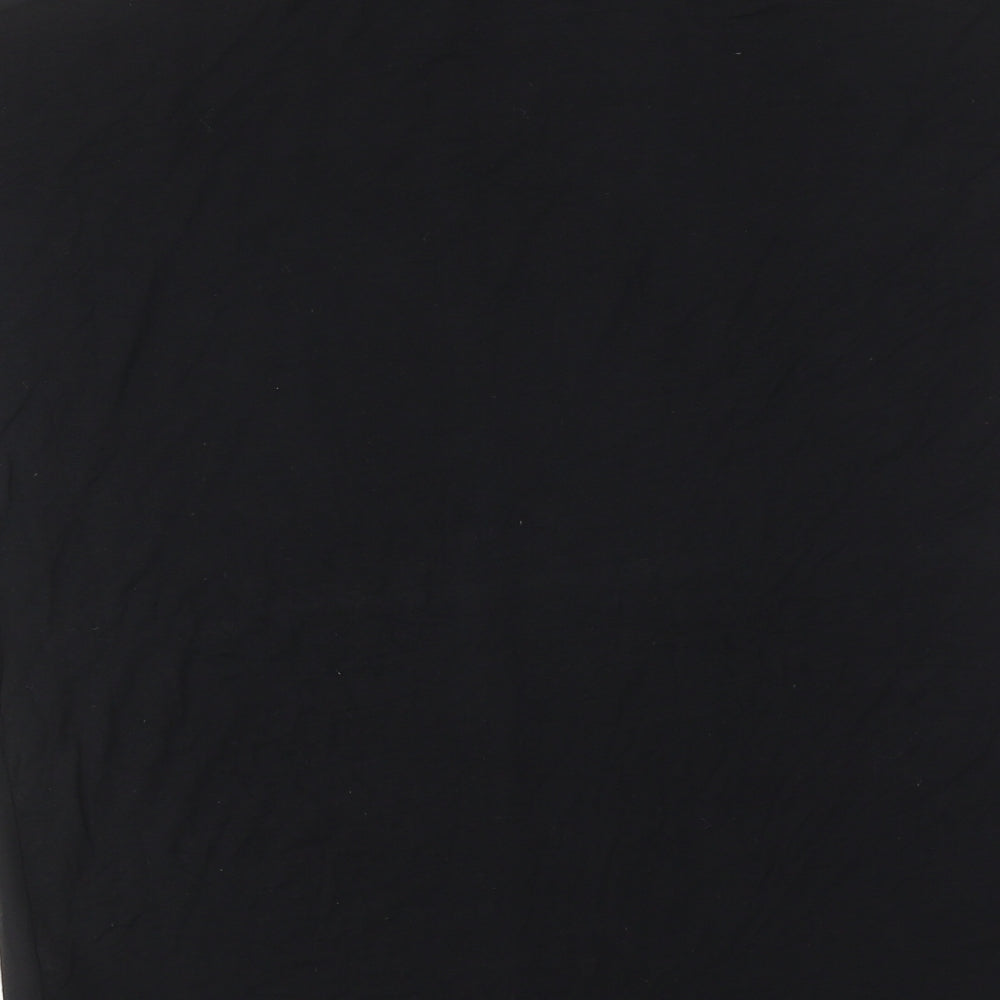 Womens UK Size S Zara Black Basic T-Shirt