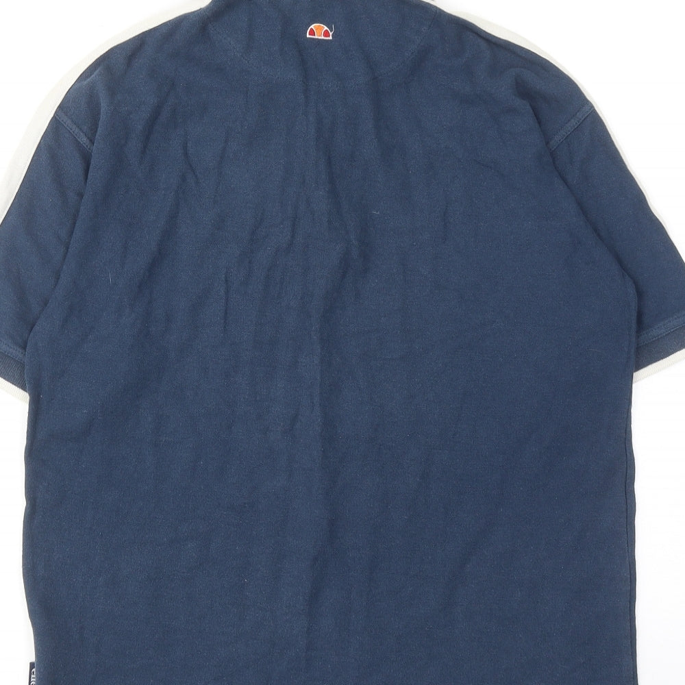 ellesse Boys Blue Cotton Basic Polo Size 11-12 Years Collared Button