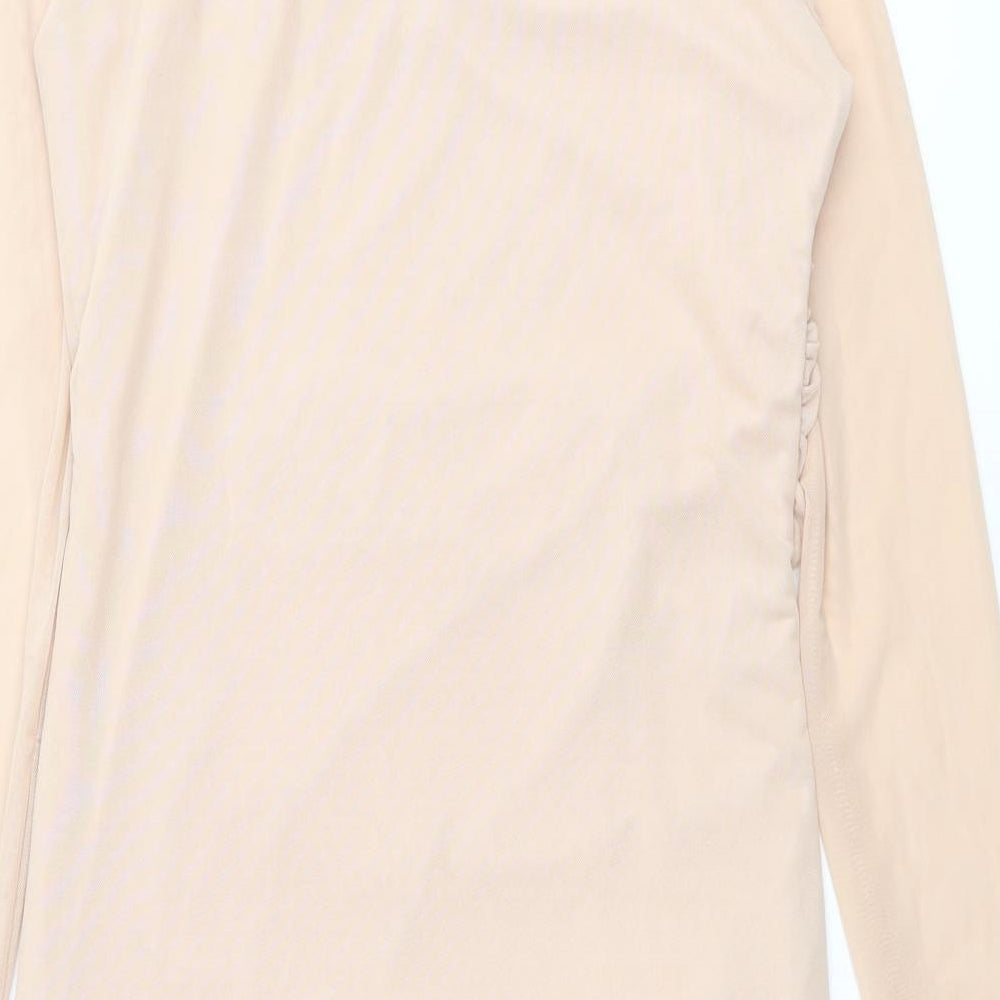 Boohoo Womens Pink Polyester Bodycon Size 16 Square Neck