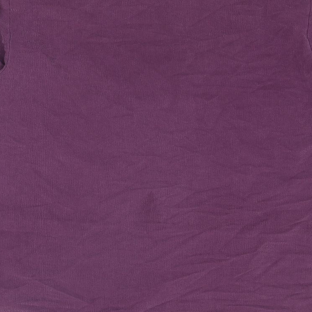 Womens UK Size 16 Holmewood Purple Basic Button-Up