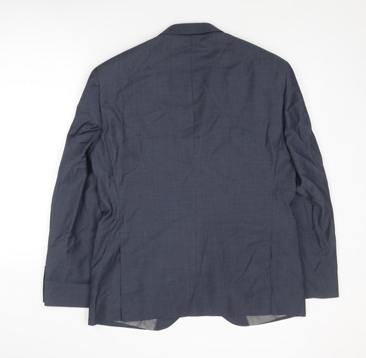 Mens UK Size 42 Marks and Spencer Regular Blue Suit Jacket