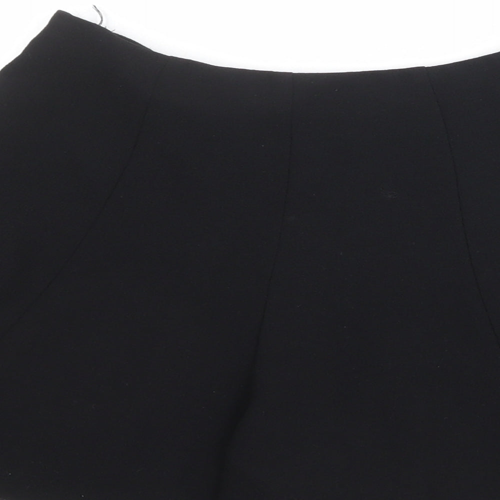 Miss Selfridge Womens Black Polyester Culotte Shorts Size 8 Regular Zip