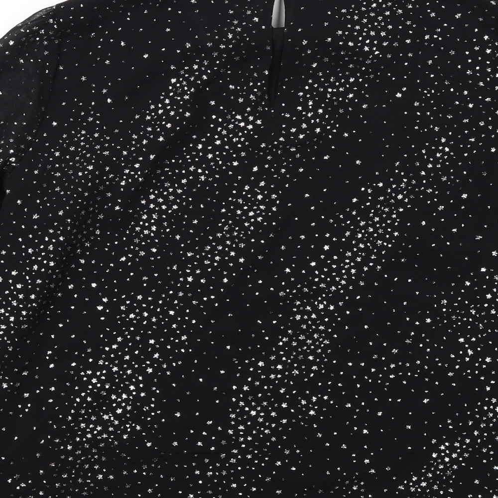 Womens UK Size 6 Oasis Black Basic Blouse