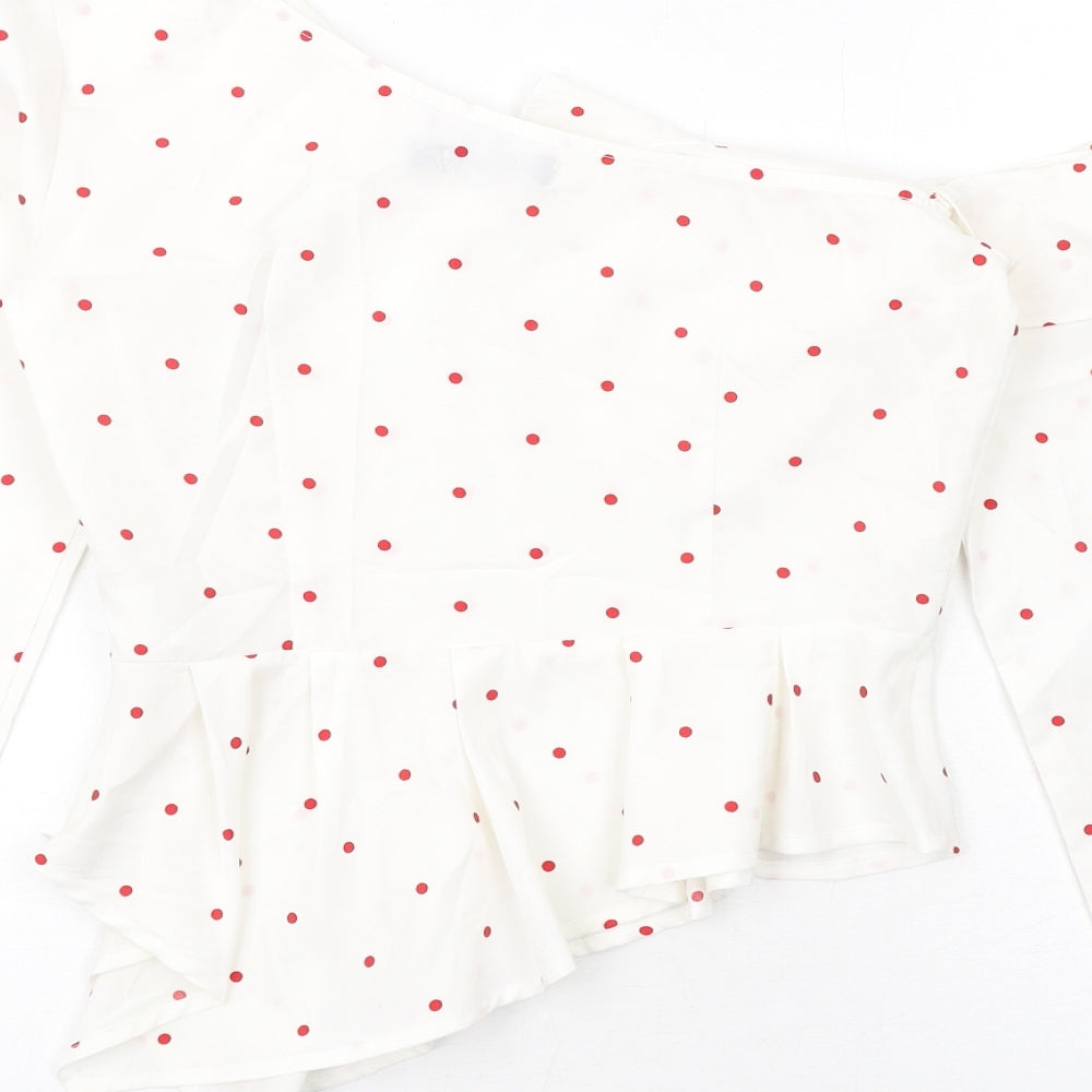 Womens UK Size 8 Nasty Gal White Basic Blouse