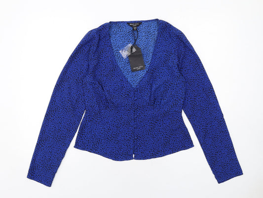 Womens UK Size M Brave Soul Blue Basic Blouse