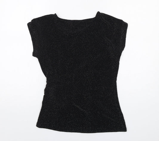 Womens UK Size 14 Debenhams Black Basic Blouse