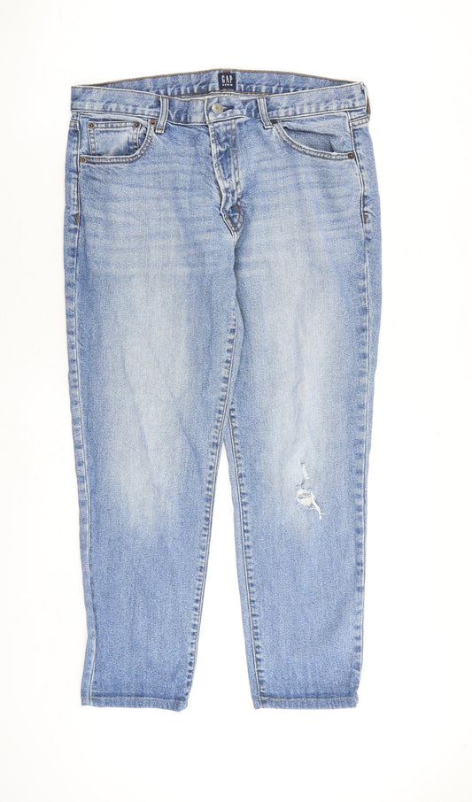 Womens UK Size 34 in Gap Regular Fit Mom Blue Jeans