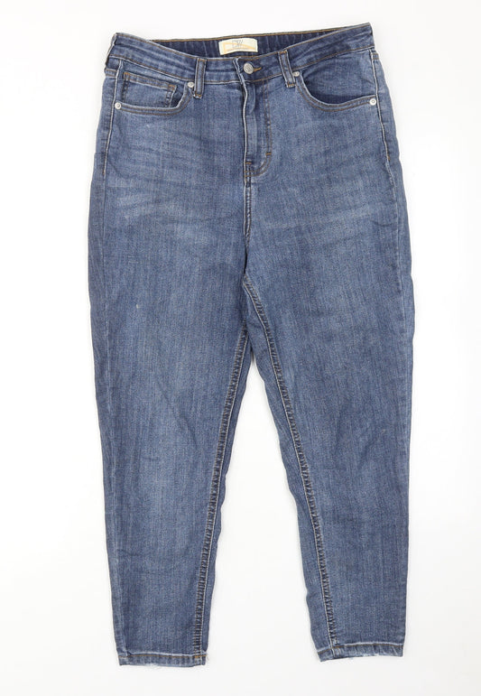 Womens UK Size 10 Don't think twice Regular Fit Tapered Blue Jeans