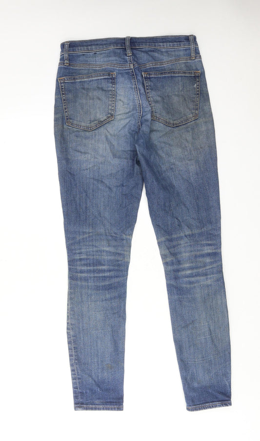 Gap Womens Blue Cotton Skinny Jeans Size 27 in Regular Zip