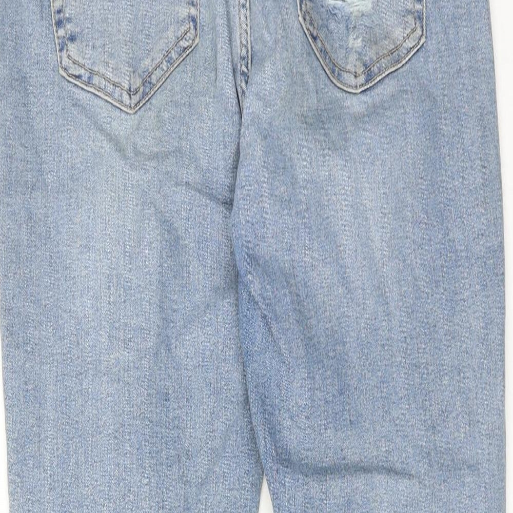 Topshop Womens Blue Cotton Skinny Jeans Size 30 in L28 in Regular Zip