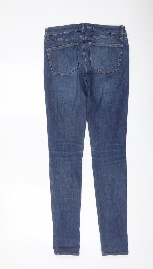 Uniqlo Womens Blue Cotton Skinny Jeans Size 28 in L32 in Regular Button
