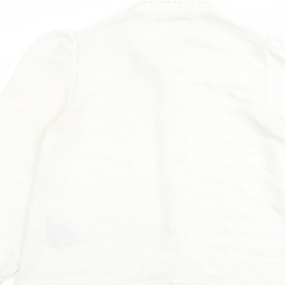Womens UK Size M VERO MODA Ivory Basic Button-Up