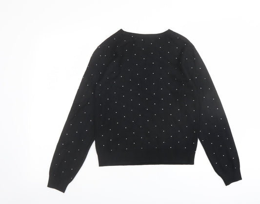 Womens UK Size XS Marks and Spencer Black Pullover Jumper