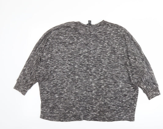 Womens UK Size S New Look Grey Pullover Jumper