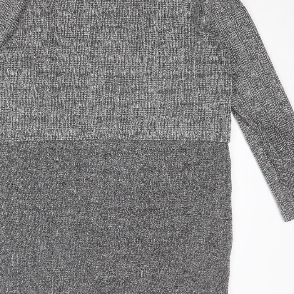Womens UK Size 10 Miss Selfridge Grey Overcoat