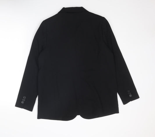 Marks and Spencer Womens Black Polyester Jacket Suit Jacket Size 14