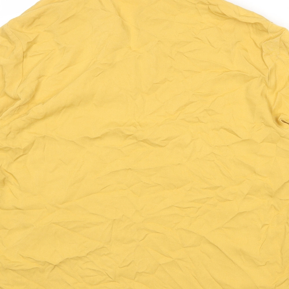 Womens UK Size 16 Mona Yellow Basic Button-Up