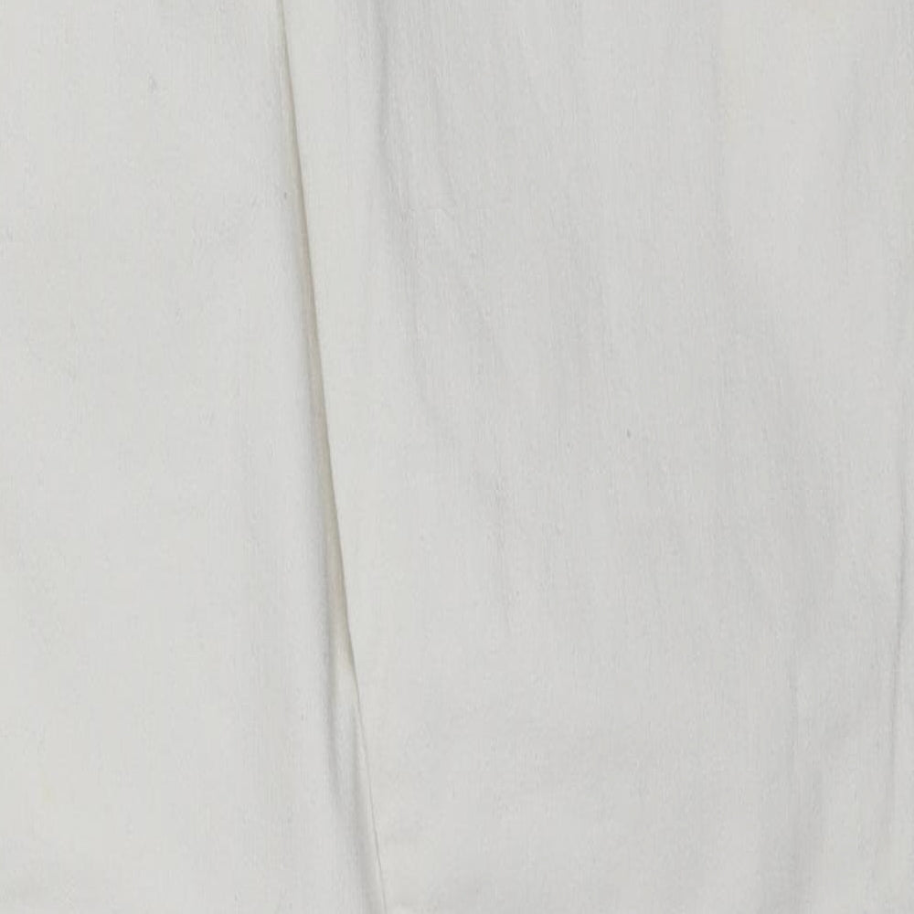 Womens UK Size 10 Denim & Co. Regular Fit Jegging White Jeans