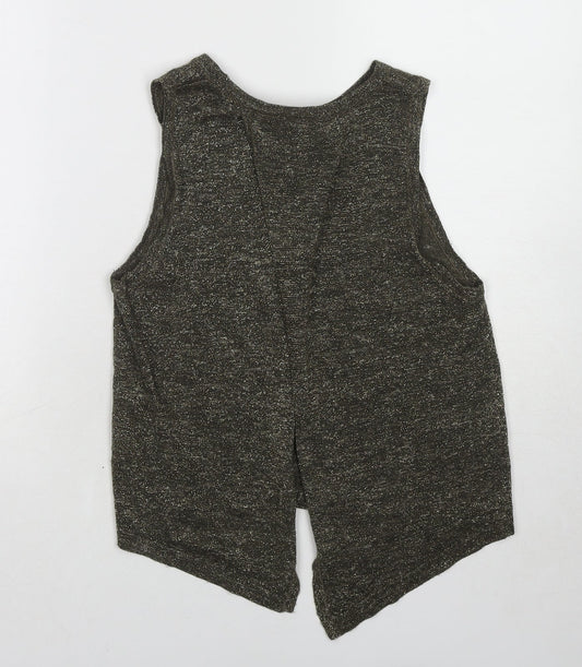 Womens UK Size 6 River Island Green Basic Tank
