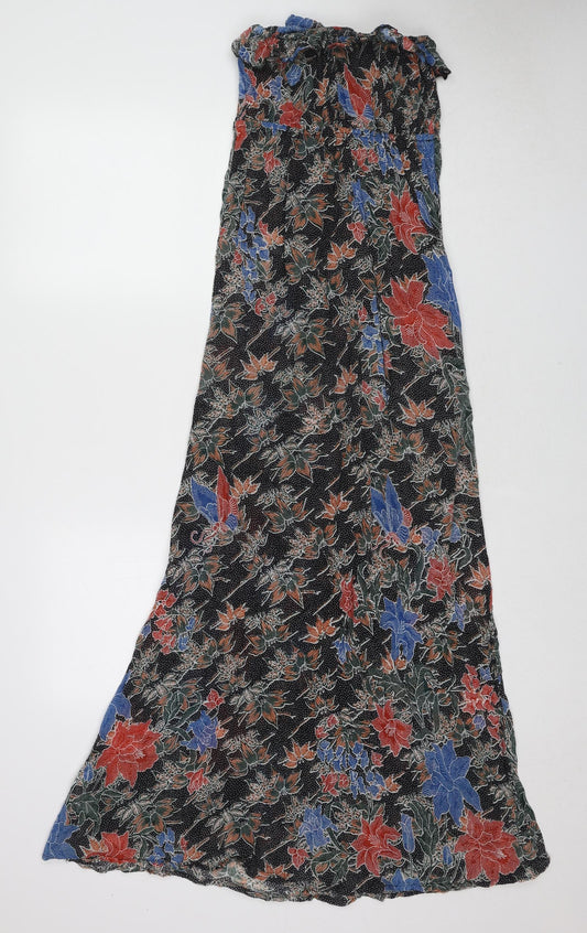 Topshop Womens Multicoloured Geometric Cotton A-Line Size S Off the Shoulder Pullover