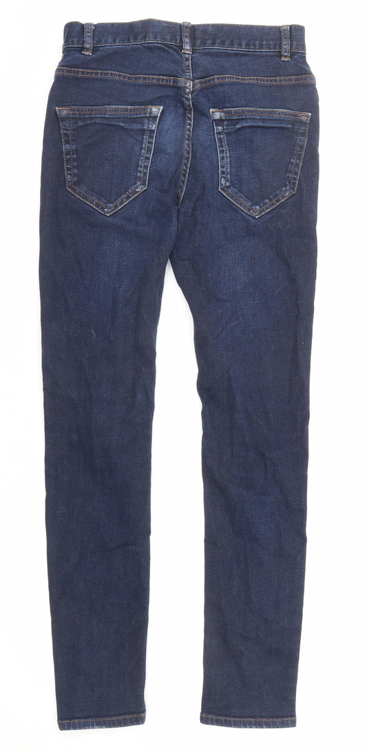 NEXT Mens Blue Cotton Skinny Jeans Size 26 in L29 in Regular Zip