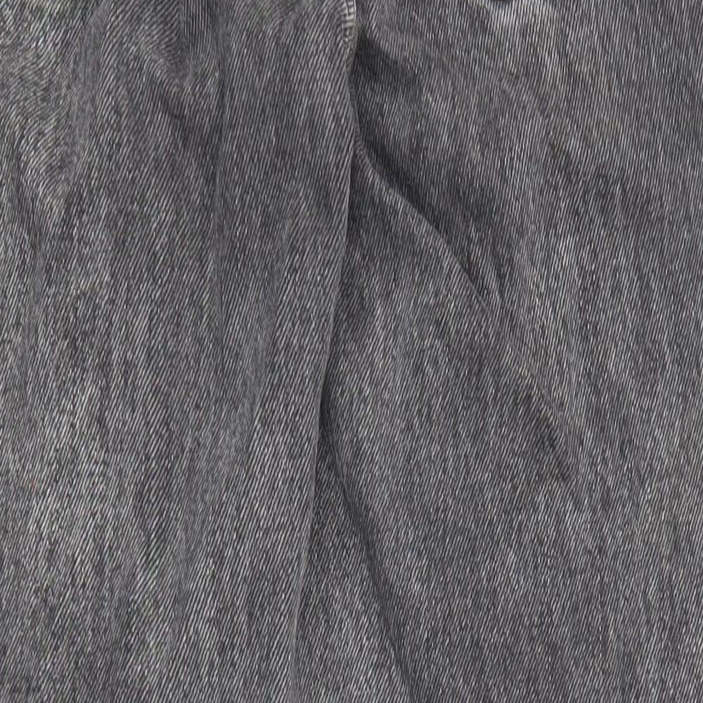 Topshop Womens Grey Cotton Mom Jeans Size 25 in L30 in Regular Zip
