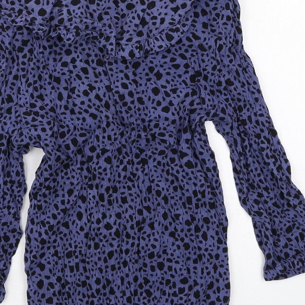 Womens UK Size 12 Marks and Spencer Blue Basic Blouse